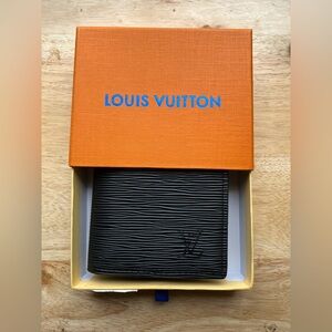 Louis Vuitton Black Textured Wallet